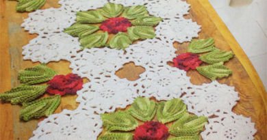 Receita Caminho de Mesa Three Flowers Receita Caminho de Mesa Three Flowers