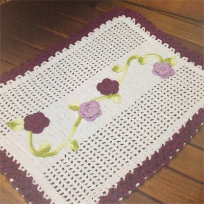 tapete croche purple flower preview